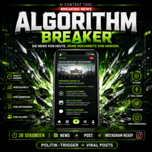 Algorithm Breaker KI Tool für Instagram Reels, Slides und virale Posts AlgorithmBreaker KI Tool für Instagram Reels, Slides und virale Posts