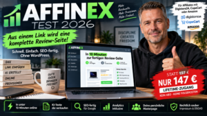 Affinex Test 2026 mit KI Review Seiten, SEO Optimierung, Analytics, Masterpage und Lifetime Zugang für Affiliate Marketer. Affinex Test 2026 mit KI Review Seiten, SEO Optimierung, Analytics, Masterpage und Lifetime Zugang für Affiliate Marketer.
