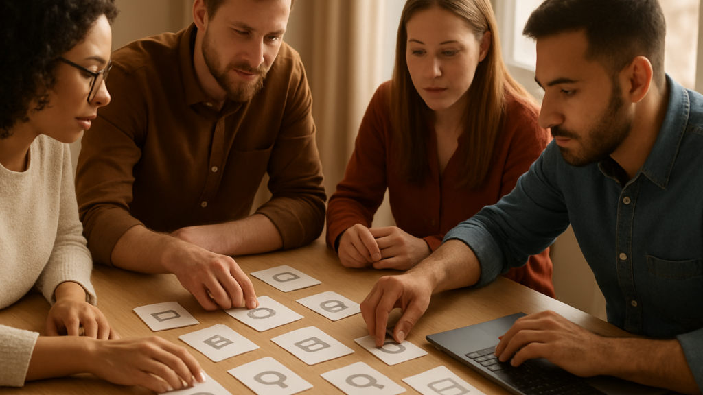 Team vergleicht Linkziele und Klickdaten eines Newsletters