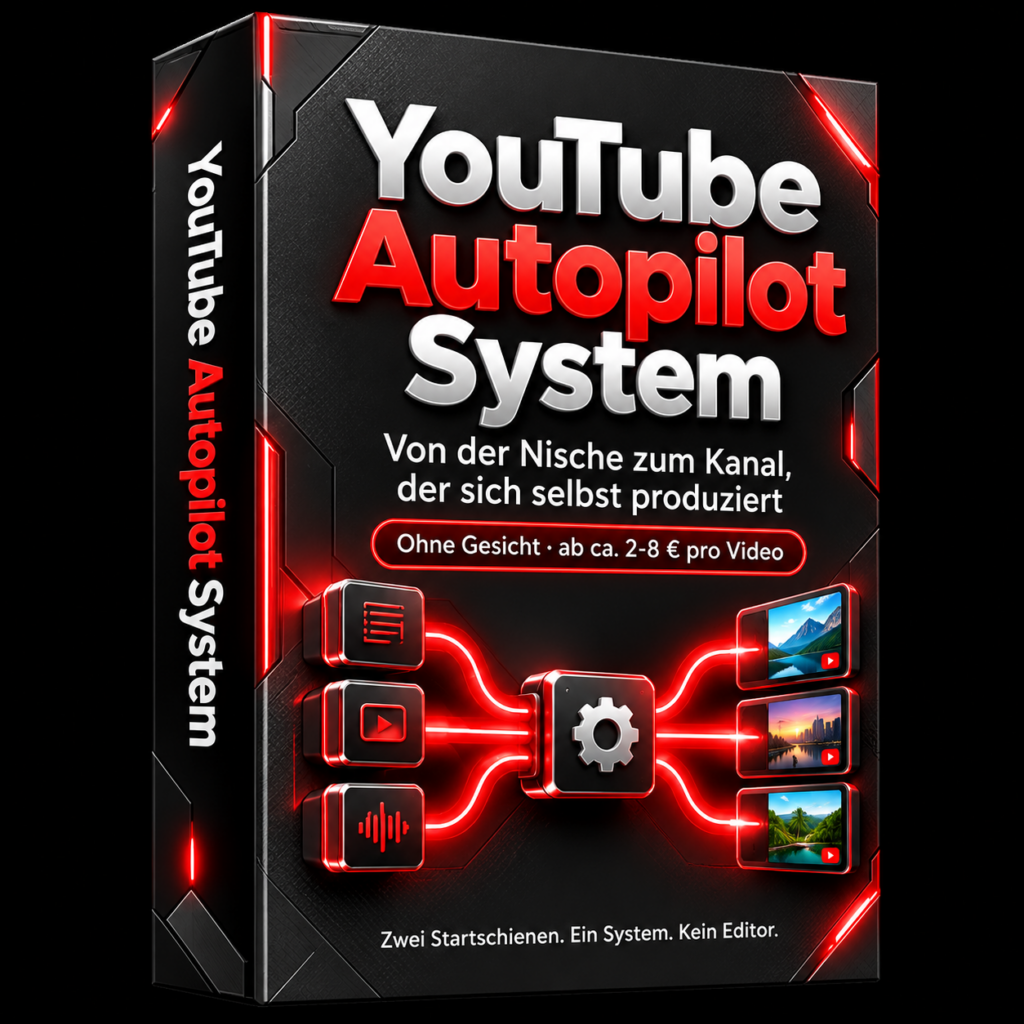 YouTube Autopilot System mit automatisierter Faceless Videoerstellung und KI Workflow YouTube Autopilot System mit automatisierter Faceless Videoerstellung und KI Workflow