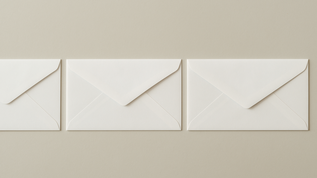 Geordnete Briefumschläge als Bild für die Auswertung von Newsletter Rückläufern